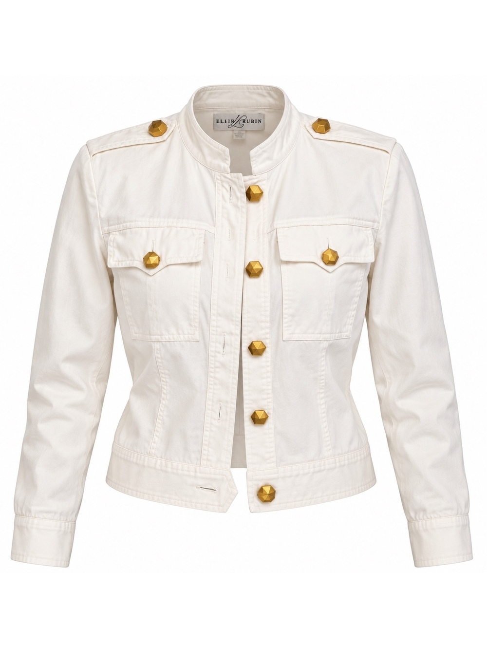Vintage Lillie Rubin Ivory Military-Style Jacket